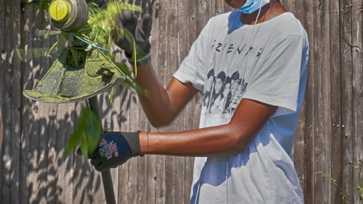 Gardening the Community Garden #74 © 2020 Patricia Crutchfield