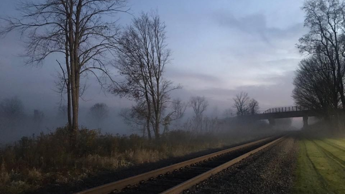 Fog Falls Over the Rail Road Tracks © Julie Cunningham, 2018