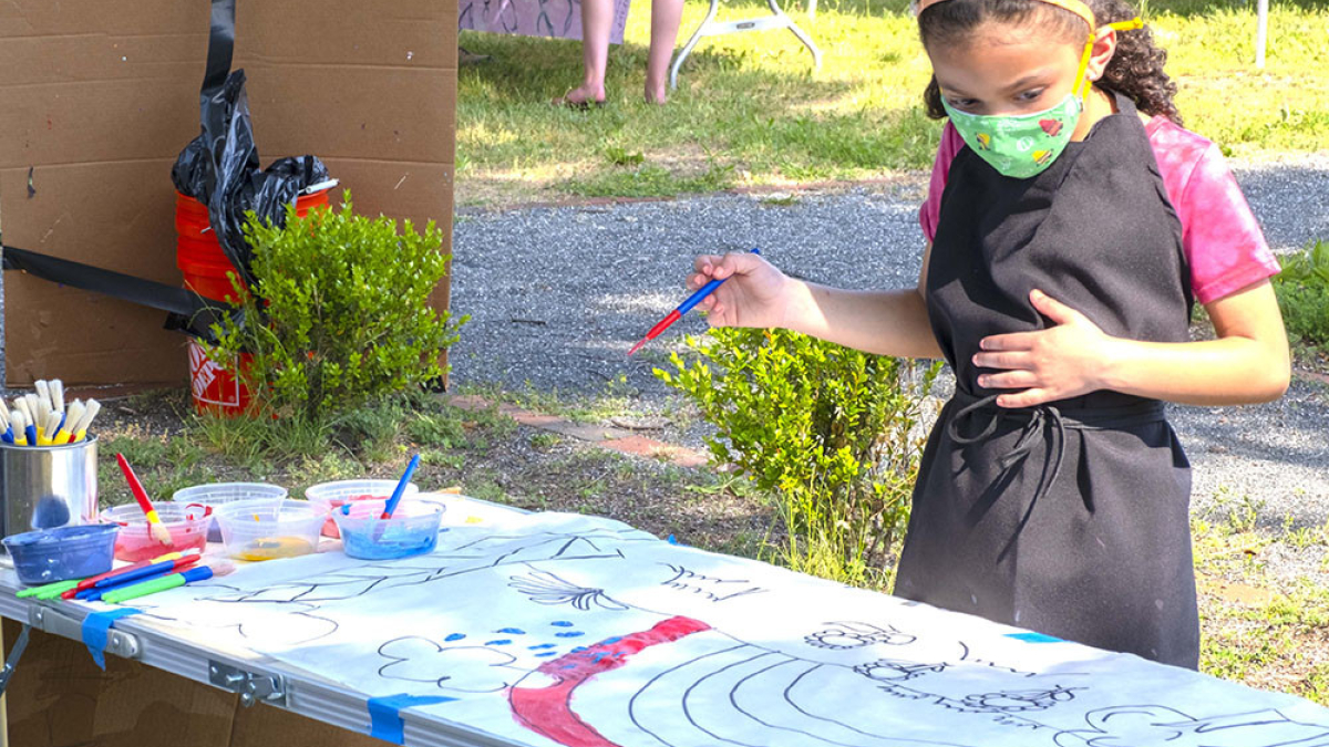 Fresh Paint Springfield_Young Woman Paints © 2021 Patricia Crutchfield