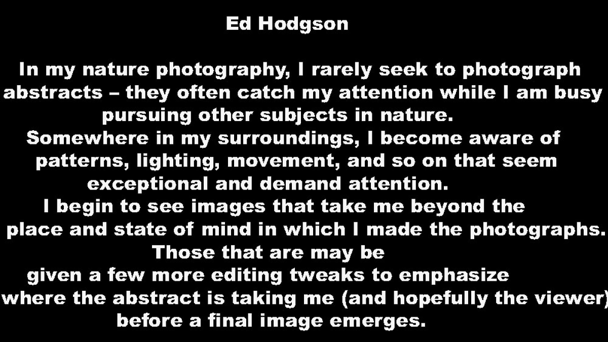 Ed Hodgson Artist Statement