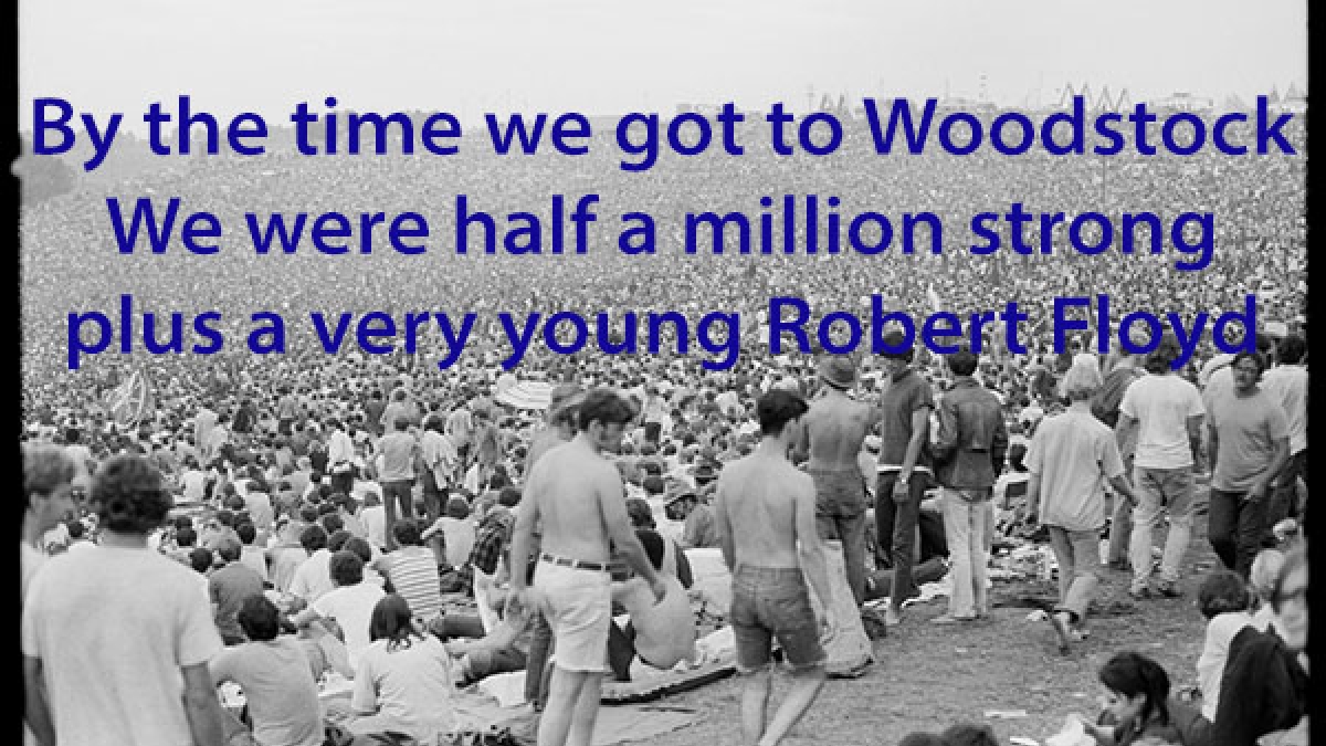 Part of the audience at Woodstock_69 Robert Floyd, 1969