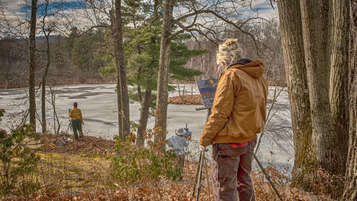 Plein Air Painters at Kestrel Land Trust Headquarters © 2022 Pat Crutchfield