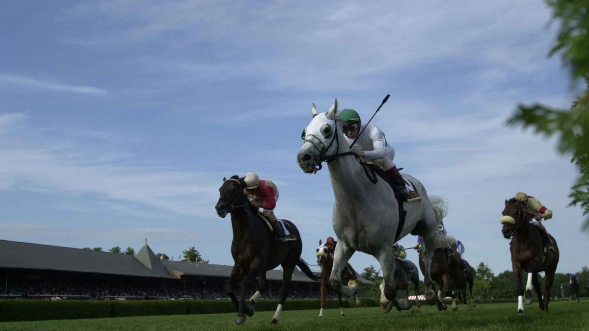 With Anticipation wins the 2001 Sword Dancer at Saratoga Race Course. Pat Day up by Vincent Dusovic