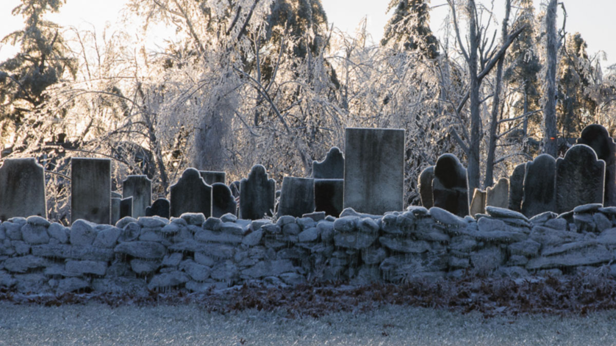 Cemetery After Ice Storm © 2019 Marc St. Onge
